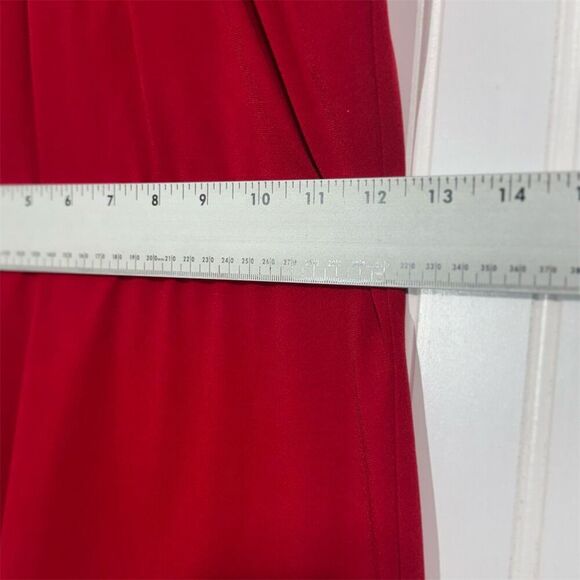 Cache Red Halter Top XS Rhinestone Neckline Glam Y2K Clubwear Party Blouse VTG - Picture 5 of 8